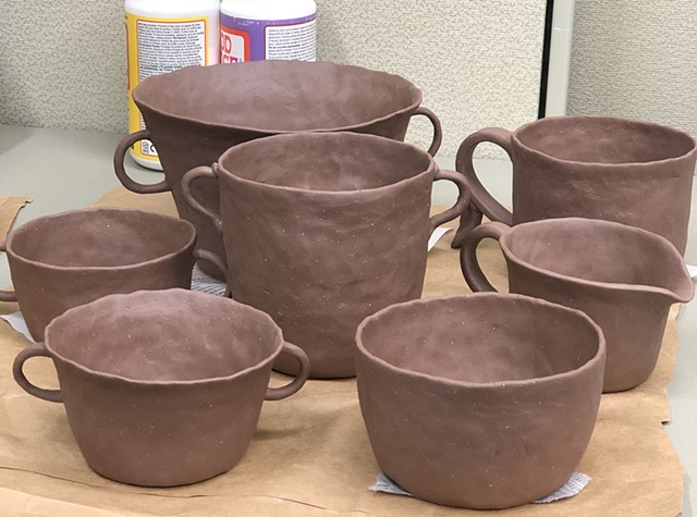 I have recently been very interested in making pots. I particularly enjoy making them in cone 6 clay. This red clay just loves to be formed into vessels.