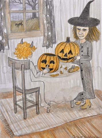 Halloween preparations.