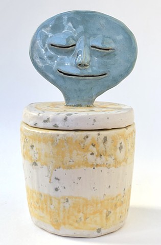 Happy face (lidded vessel).