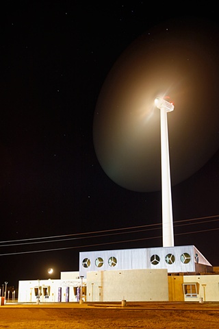 turbine and moon, tucumcari, nm