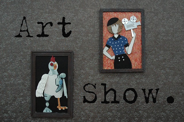 Flyer for Robot Chicken Art Show Fundraiser
