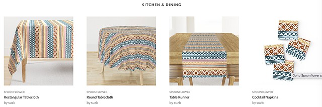 Ethnic Stripe TABLE LINENS-multi 