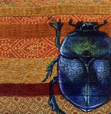 Blue Scarab Beetle