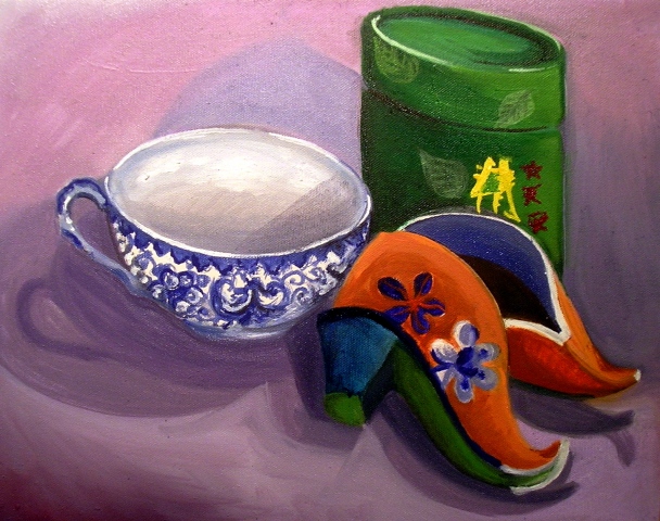 Lotus Slippers and Green Tea