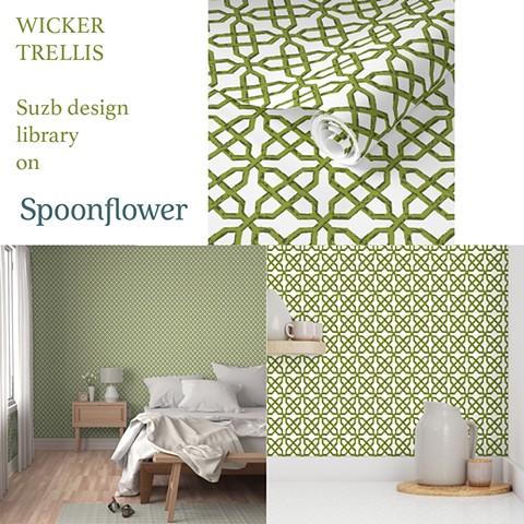 Wicker Trellis design on Spoonflower
