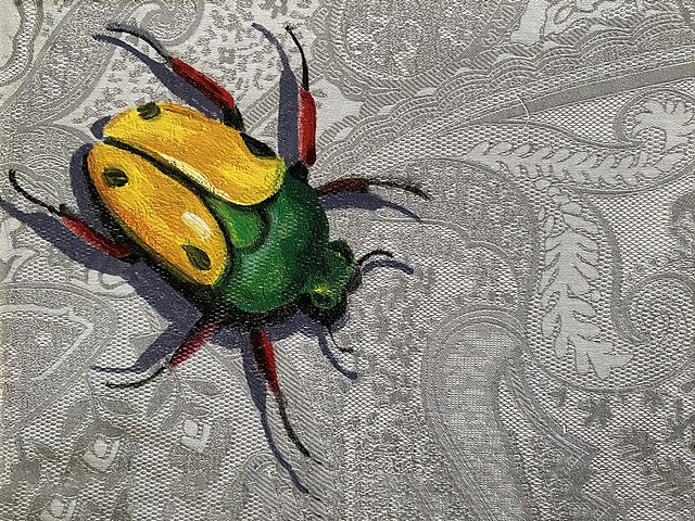 Yellow Scarab beetle