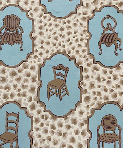 Vintage chairs in cartouche