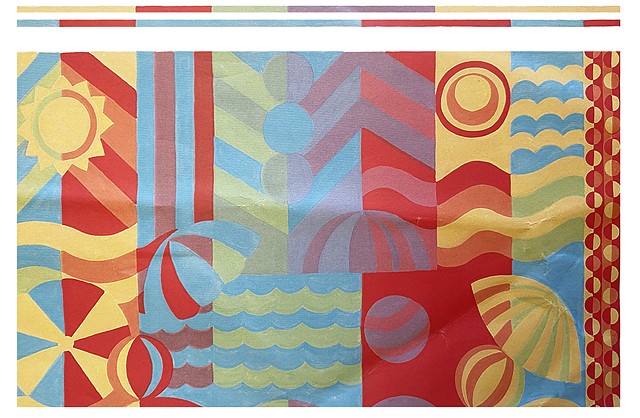 painted art for jacquard beach towel