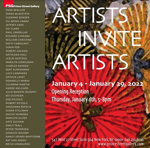 *Artists Invite Artists* Invitational Group Show at Prince Street Gallery Jan 4-29, 2022