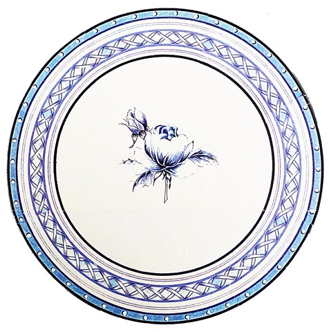 Rosebud plate art