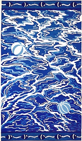 POOL design for beach towel