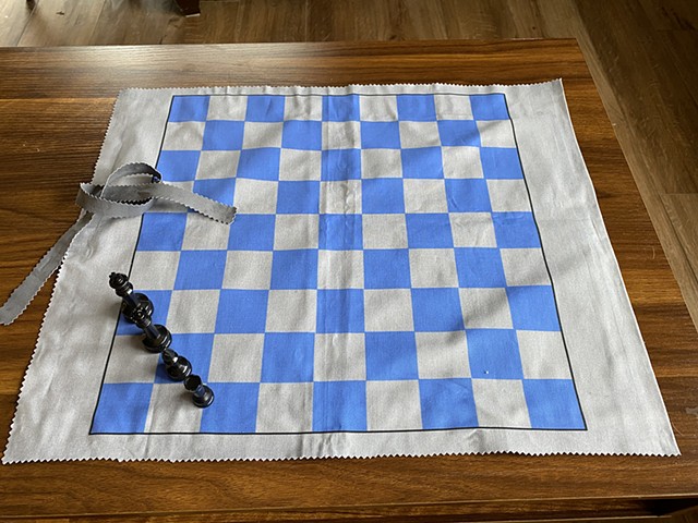 chess side of the reversible fabric gameboard
