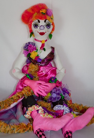 quality hand-crafted clown art doll