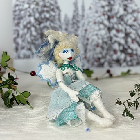 Quality, hand-crafted cloth art doll, jester clown