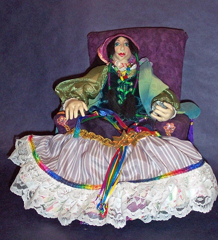 one-of-a-kind, OOAK, Witch, gypsy, cloth, fortuneteller