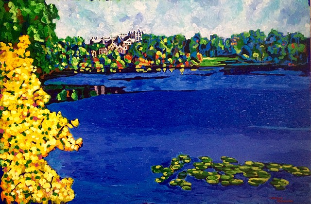 wellelsey lake waban wind blue chelsea sebastian color colorful painting art wellesley college