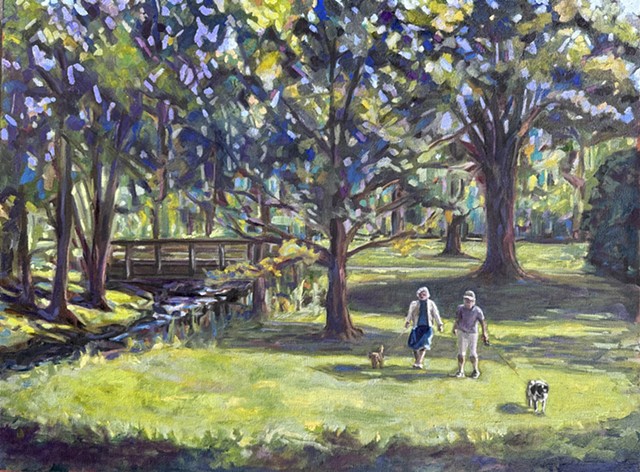 Chelsea Sebastian Wellesley painting art landscape trees figure American Boston 