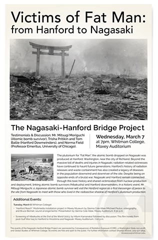 Hanford Reach installation is invited to show with the Nagasaki-Hanford Bridge Project