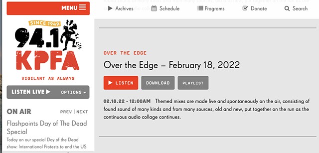 Feb. 18th '22 on KPFA: The full Hanford Reach sound collage plays on Over The Edge!