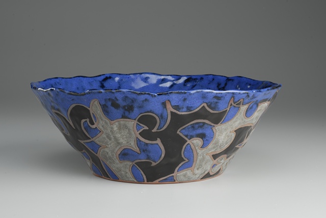 pinch pot bowl ceramics mosaic glaze