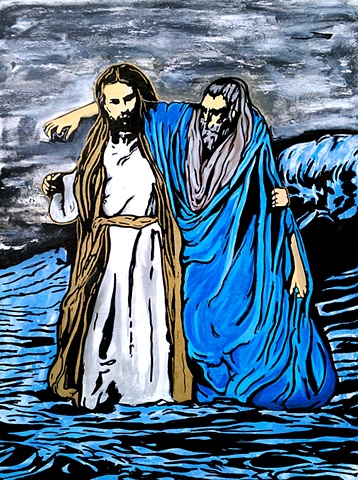 "Jesus Holding Peter"
