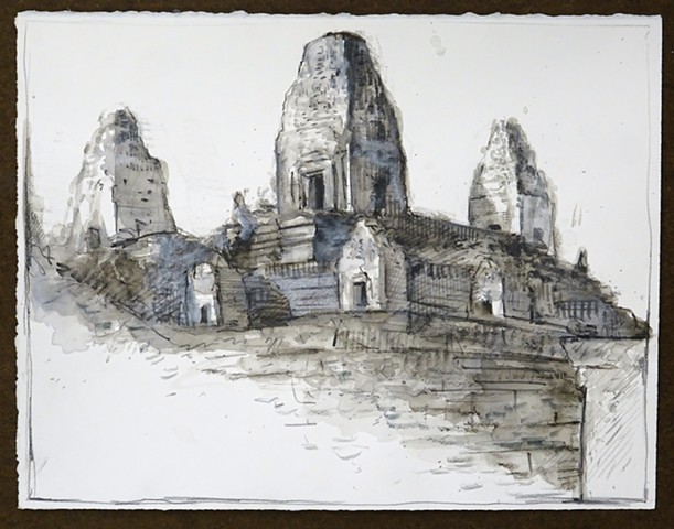 Travel Drawing: Pre Rup, Cambodia