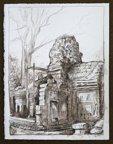 Travel Drawing: Banteay Kdei, Cambodia