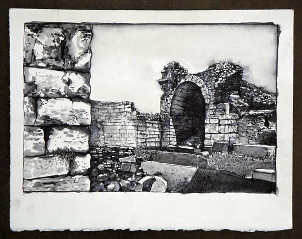 Doug Russell: Travel Drawing Miletus Turkey
