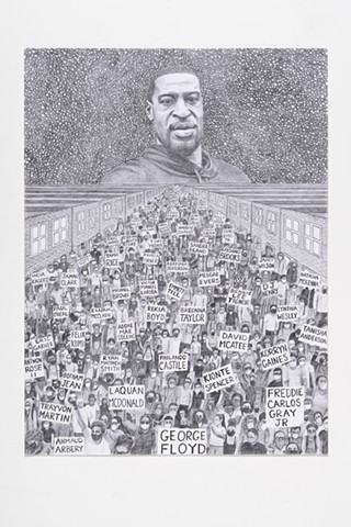 George Floyd Black Lives Matter drawing Ryan Richey artist