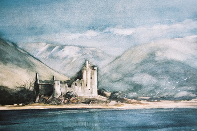 Kilchurn Castle, Scotland, Watercolour