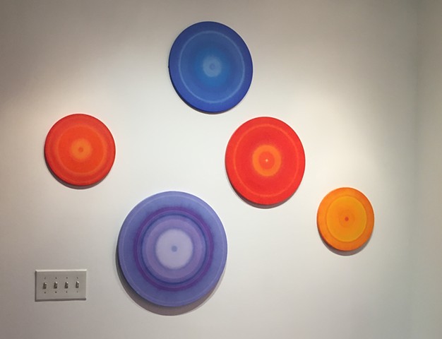 installation view left to right: Bindu, Shadow Side, Little Earth, Couer, Corona