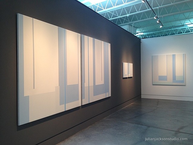 Installation view: Other Rooms; exhibition
at Page Bond Gallery, March 2015
left: Other Rooms, center: Garden, 
right: Seascape
