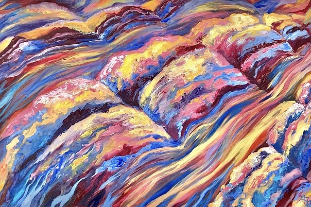 Dana Parisi, Rock Formation, Abstract, Oil Paint, Colorful
