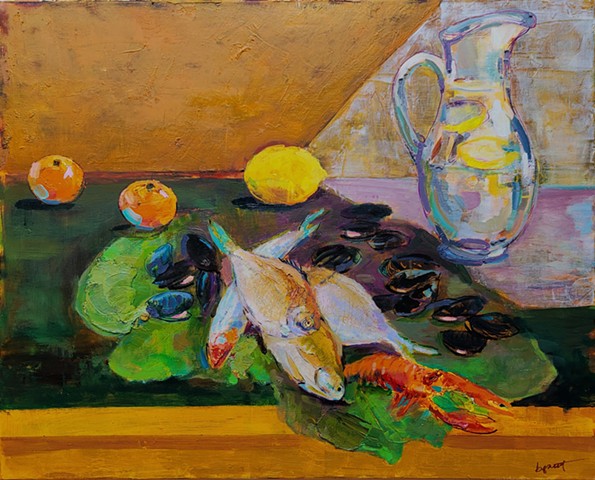 Still Life with Fish and Lemons after Matisse