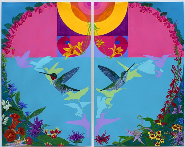 Sun eaters, pollen seekers (ruby throated hummingbird)