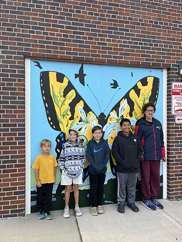 Swallowtail Butterfly Mural in collaboration with Newburyport Housing Authority residents