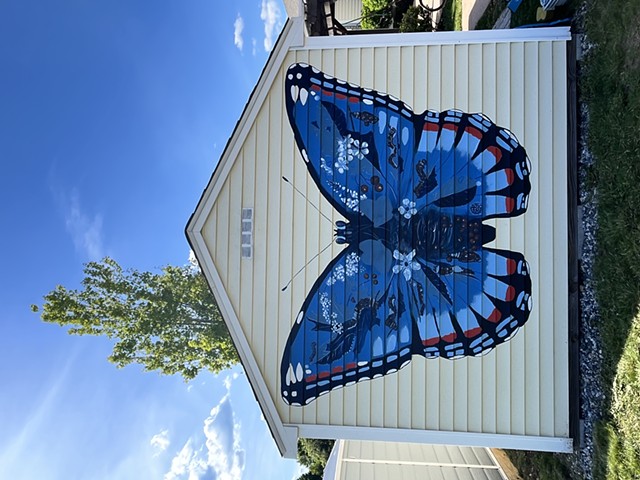 Green Expo Butterfly Mural
