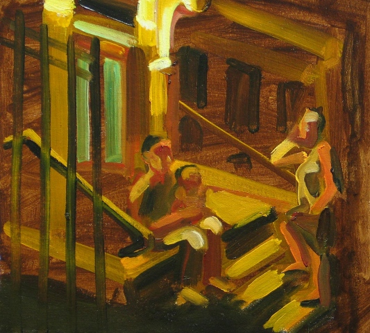 figures at night