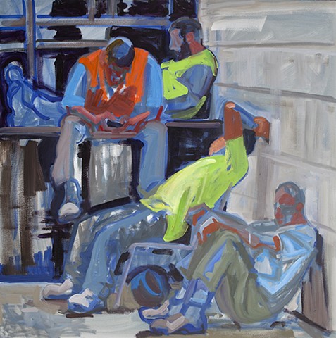 Construction Workers Resting