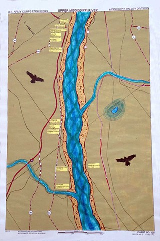 RIVER ROOM, 2013, Detail
Upper Mississippi River Chart #129
