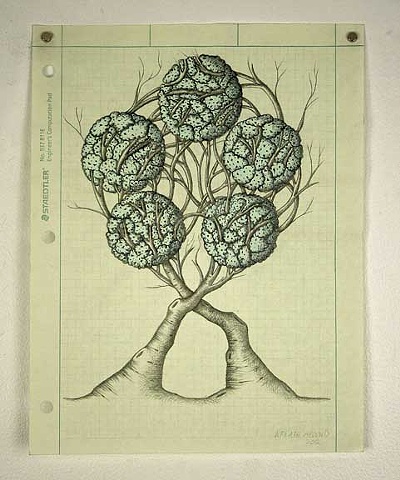 Tree, drawing, pencil, paint