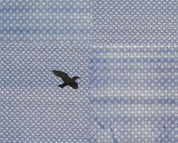 Birdland: Blue Skies, detail (Belted Kingfisher & Herring Gul)l