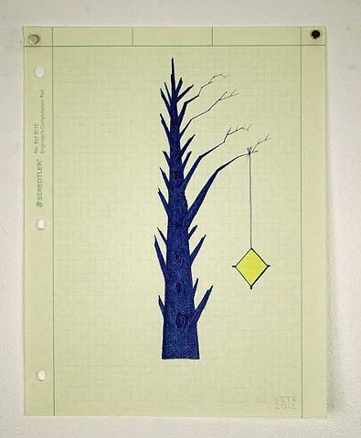 TREE: BLUE SILHOUETTE: Kite