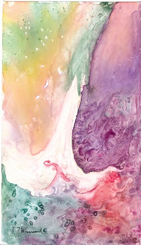 Angel's Trumpet, Brugmansia - watercolor on Yupo