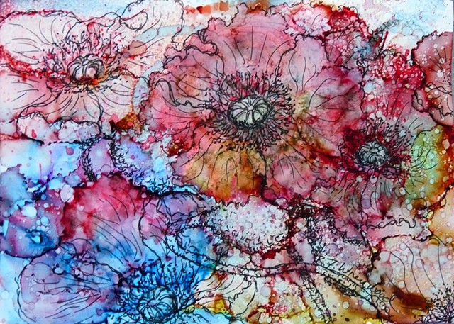 Alcohol Ink on Yupo with 