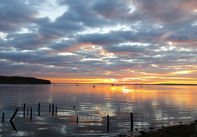Sunrise Belfast, Maine - Looking Towards Castine