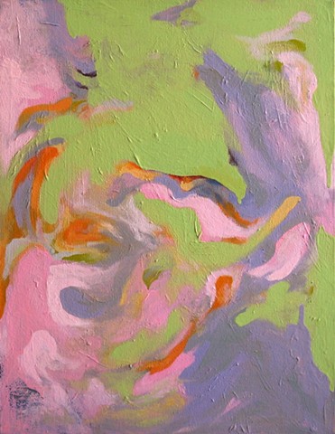 the pink swirl painting