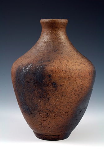 Saggar-Fired Bottle Form by Tom Szmrecsanyi