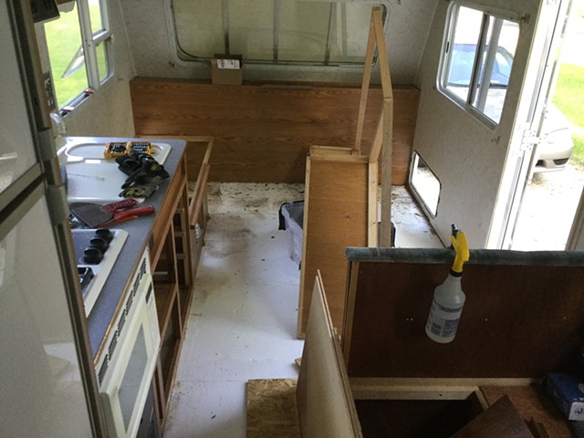 Gutting a camper for renovations