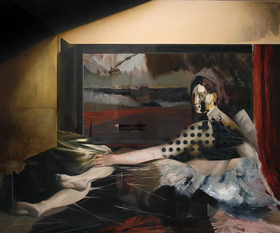 Inclinations, 2024, Oil on Linen, 164.5 x 198 cm / 64 3/4 x 78 Inches.